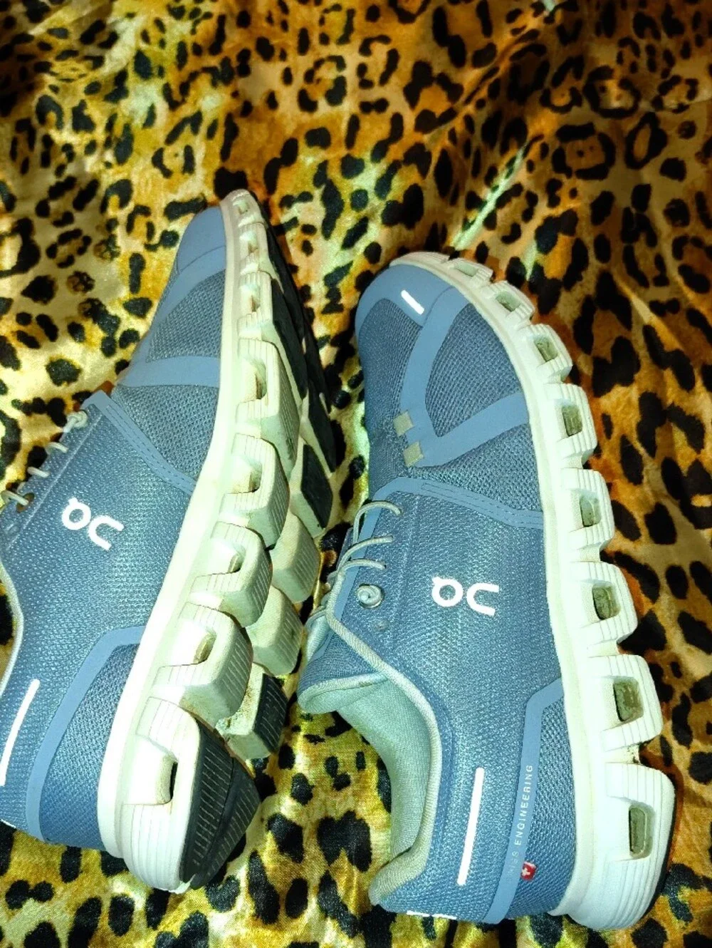 On Running Women Performance Runners in Light Blue and White